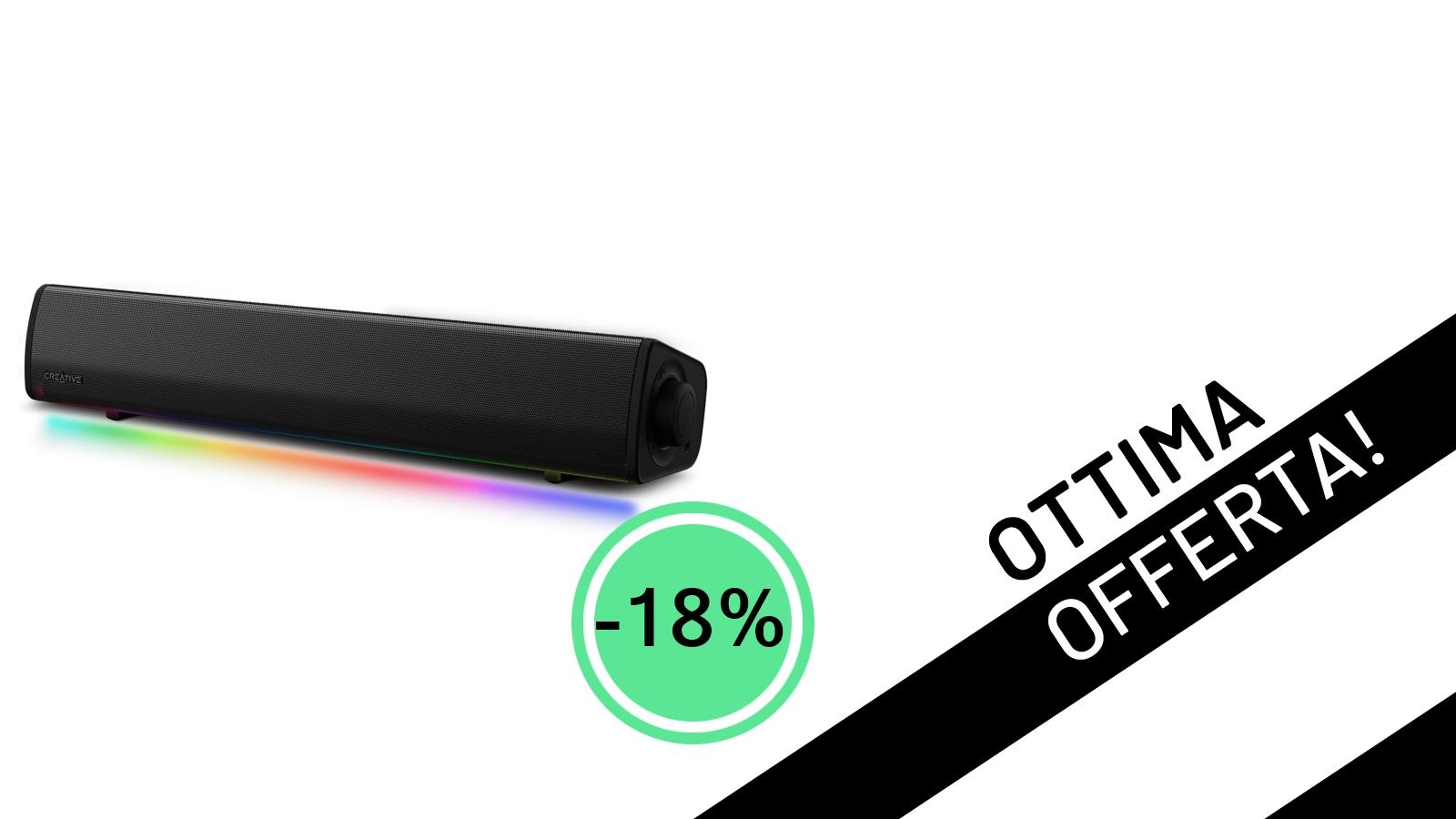 Creative Sound Blaster GS3: La Soundbar Gaming Compatta con RGB in Offerta Imperdibile!