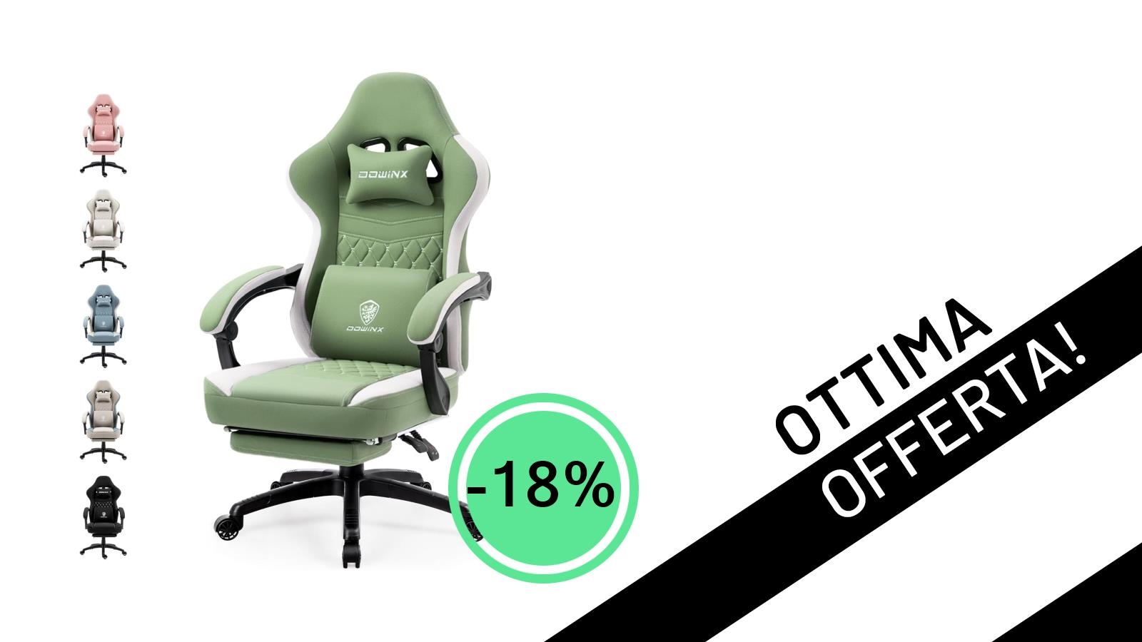 Offerta Imperdibile: La Sedia Gaming Dowinx con Gel e Sedile Ampio a soli 139,99€!