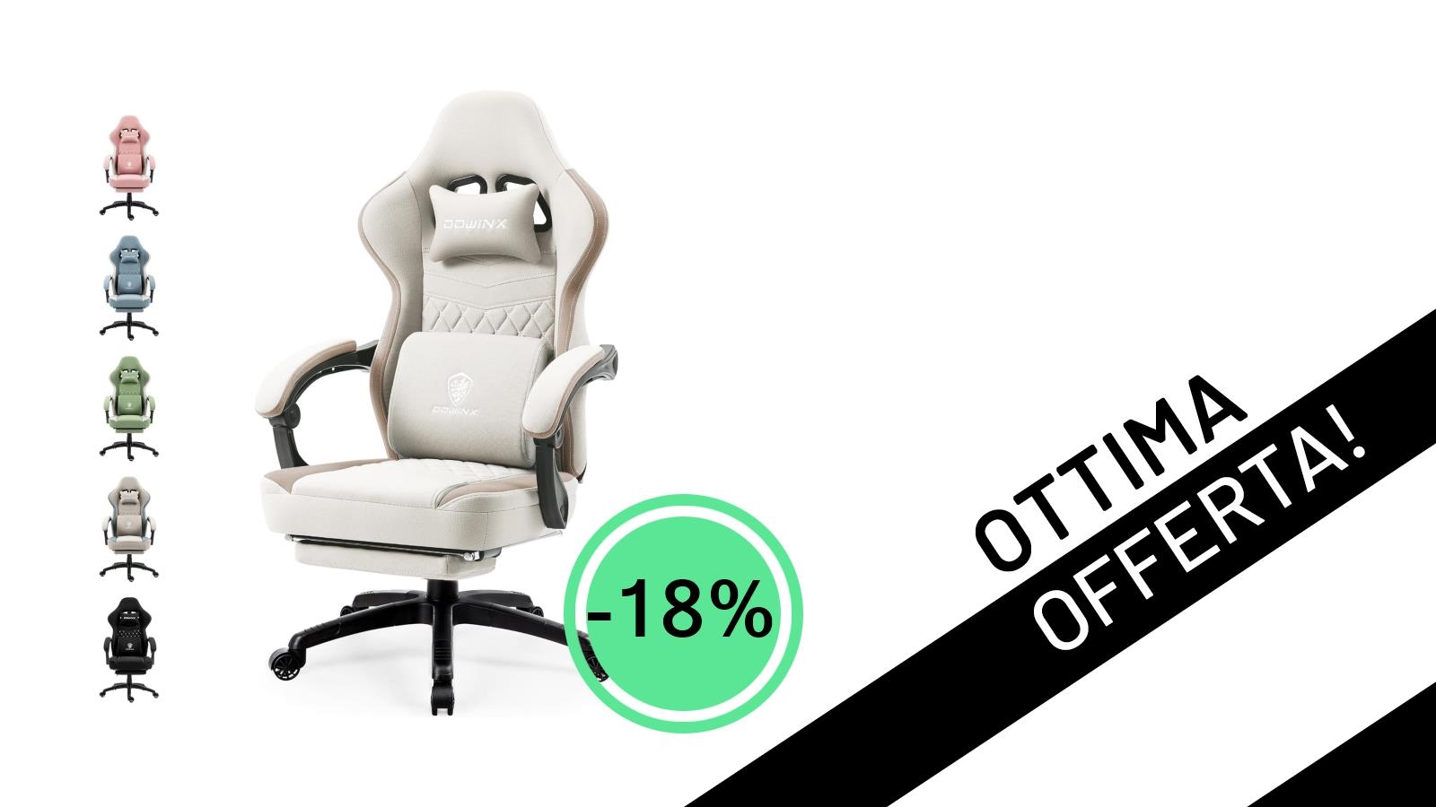 Offerta Imperdibile: La Sedia Gaming Ergonomica Dowinx Scende a Soli 139,99€!