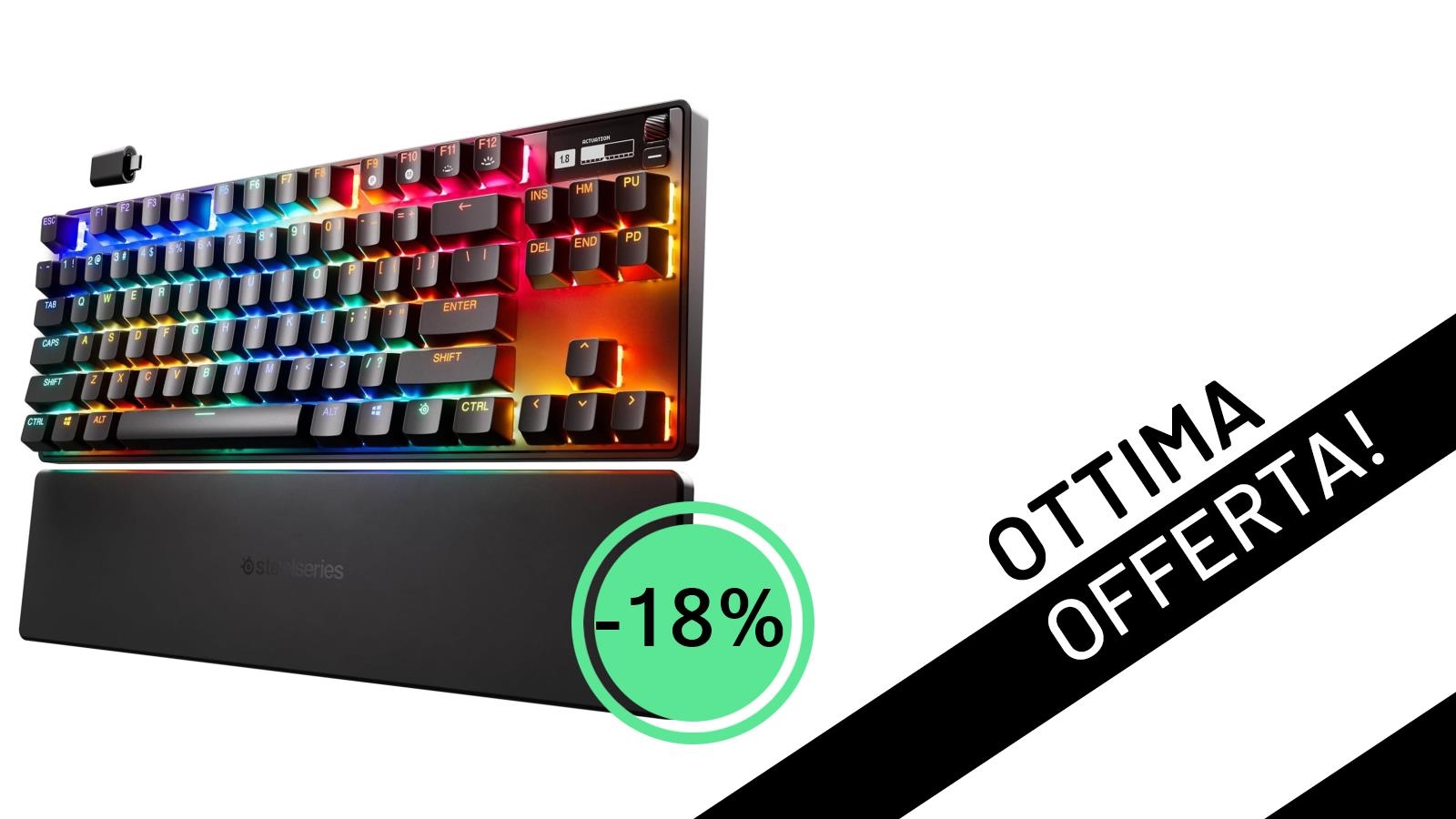 SteelSeries Apex Pro TKL Wireless: La Tastiera Gaming HyperMagnetic Più Veloce al Mondo Scontata del 18%!