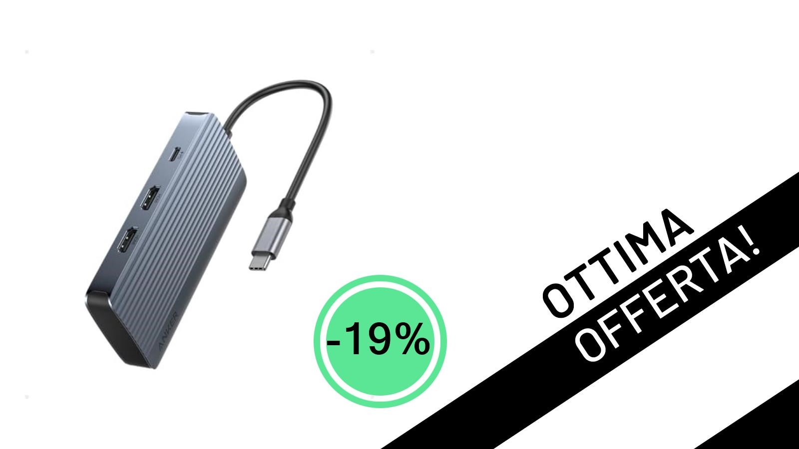 Super Affare Anker: Docking Station 7-in-1 con Doppio 4K HDMI a soli 29,99€!