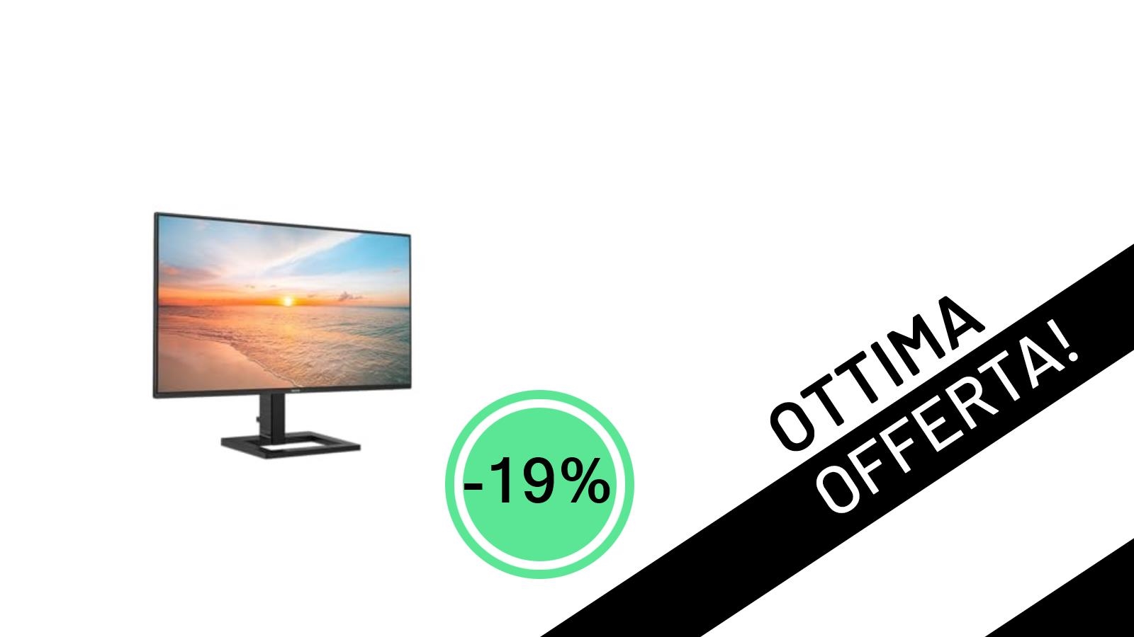 Philips 24E1N1300AE: Il Monitor Full HD 24" con USB-C e Hub USB che stavi aspettando, ora al -19%!