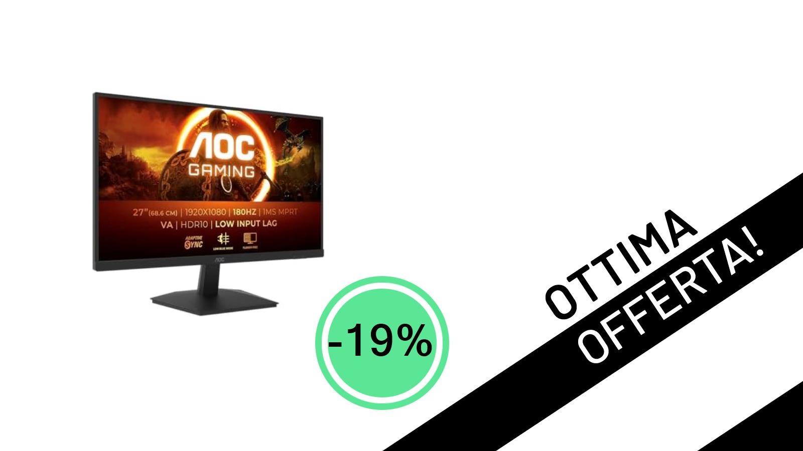 Offerta Esplosiva: Il Monitor Gaming AOC 27G15N Crolla a soli 129€!