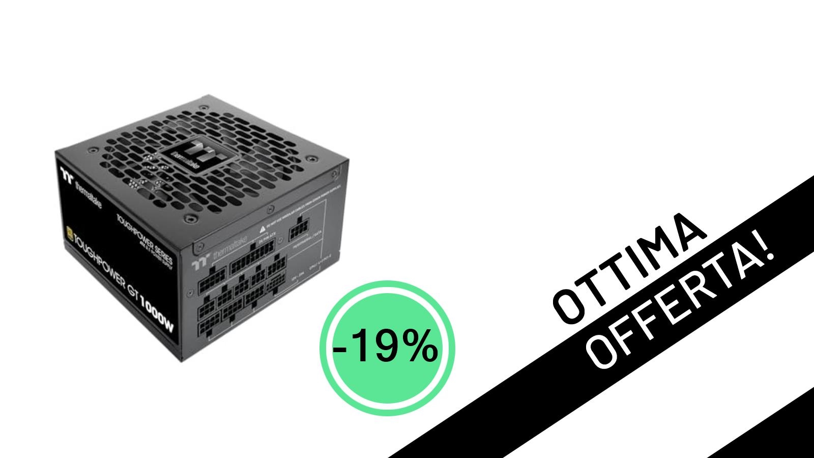 Offerta Lampo: Thermaltake Toughpower GT 1200W Snow al Minimo Storico con il 19% di Sconto!