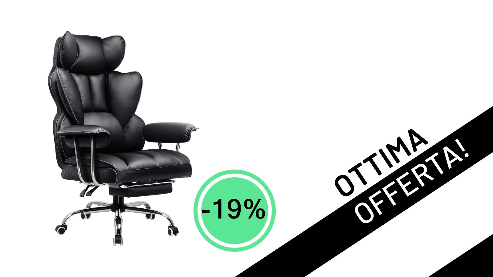 GTPLAYER Sedia Gaming Ergonomica: L'Affare da Non Perdere con il -19% di Sconto a Soli 138,46€!