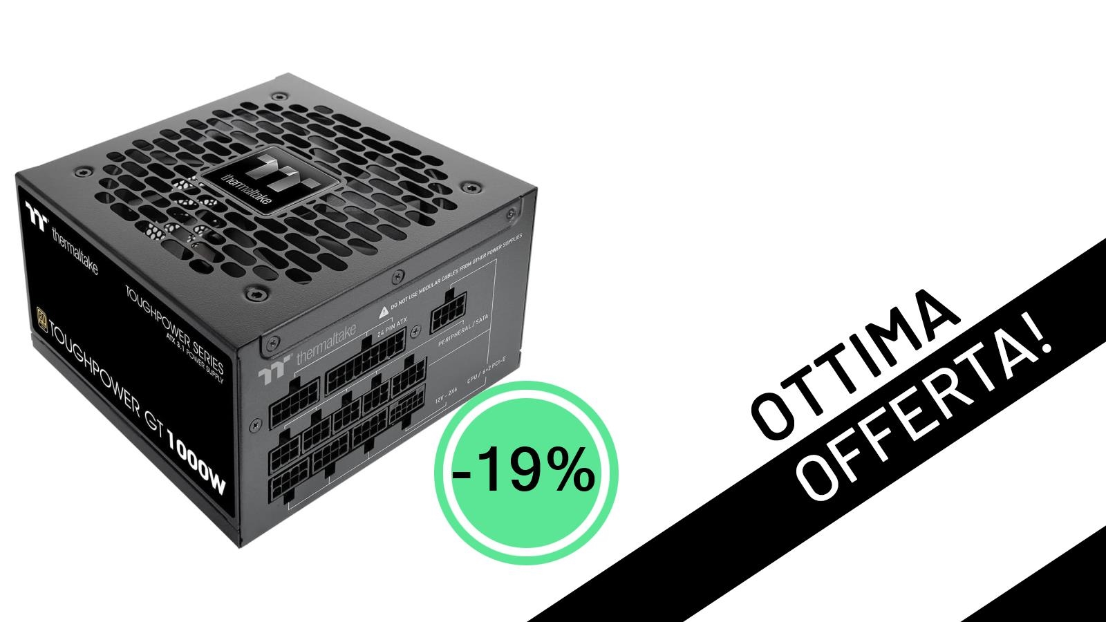 Offerta Lampo: Thermaltake Toughpower GT 1200W Snow al Minimo Storico con il 19% di Sconto!
