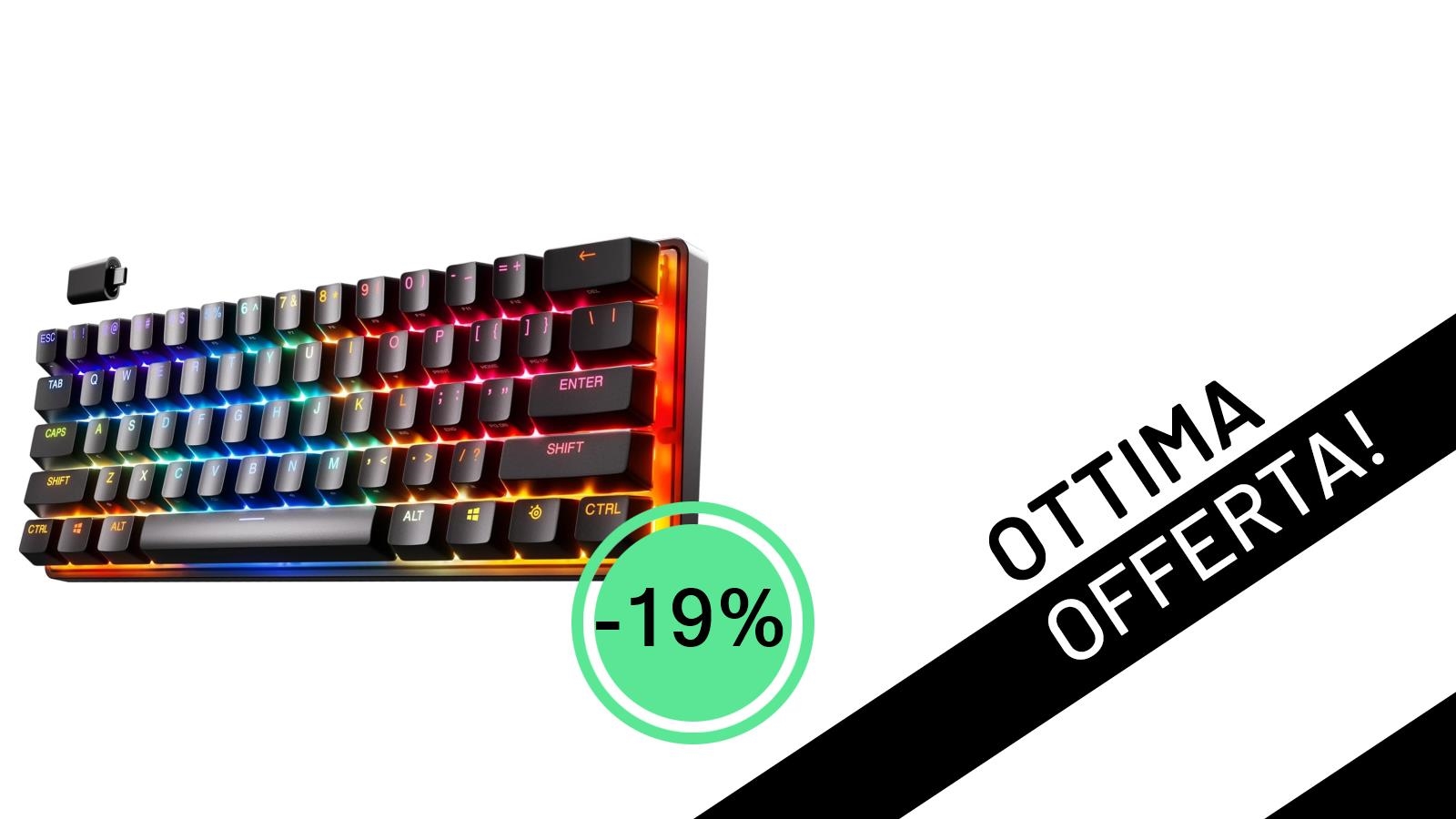 SteelSeries Apex Pro Mini Wireless: La Tastiera da Gaming più Veloce al Mondo Ora Scontata del 19%!