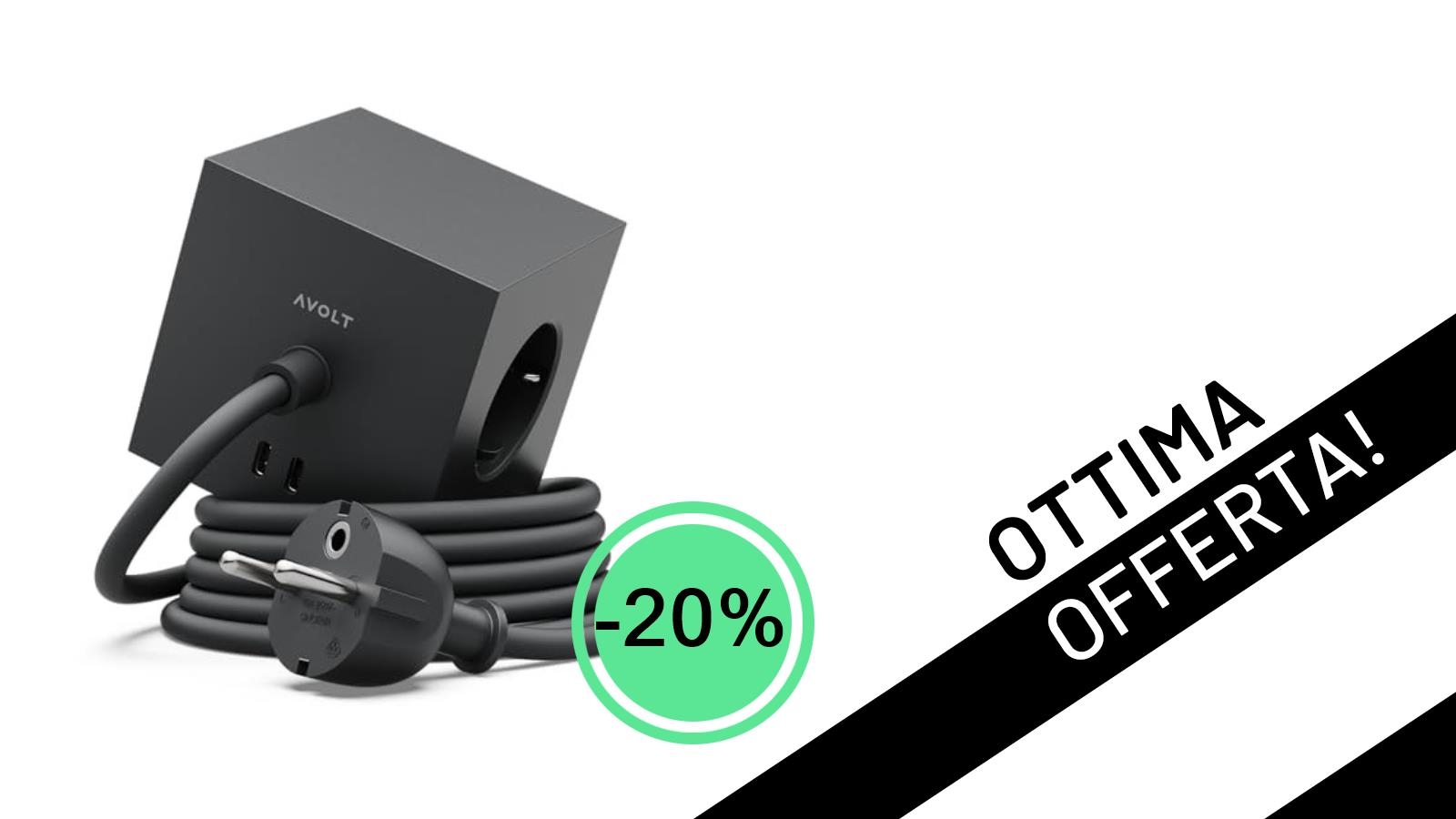 Avolt Ciabatta Multipresa Cubo: Design Magnetico e USB-C, ora al -20% a soli 56€!
