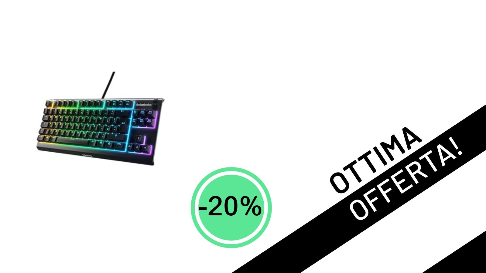 SteelSeries Apex 3 TKL: la tastiera da gaming compatta dei tuoi sogni, ora al -20%!