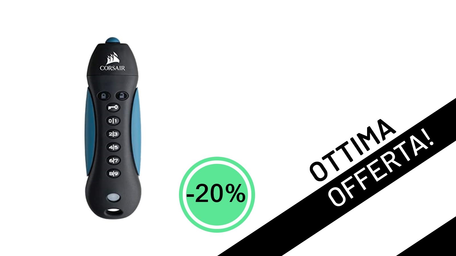 Massima Sicurezza in Tasca: La Chiavetta USB Corsair Flash Padlock 3 da 64GB in Offerta Imperdibile!