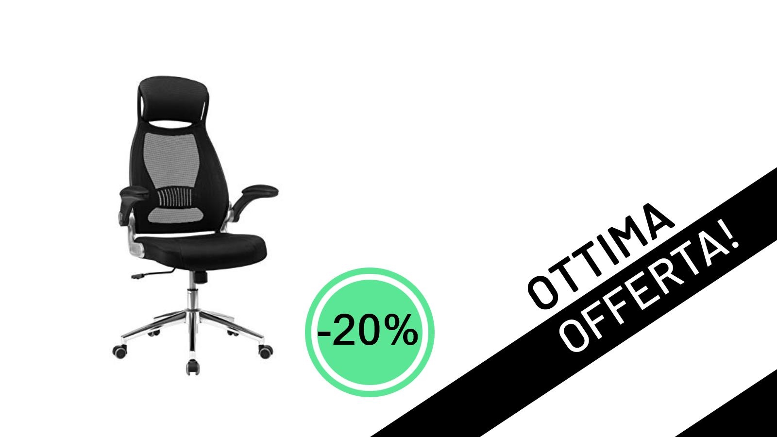 Sedia Gaming Ergonomica SONGMICS OBN86BK: Comfort Superiore e Stile Moderno con il -20% a Soli 79,99€!