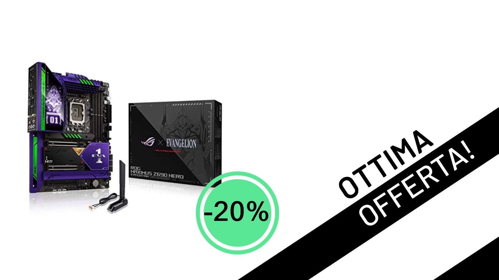 La Scheda Madre ASUS ROG MAXIMUS Z690 HERO EVA Edition è ora a un prezzo incredibile con il 20% di sconto!