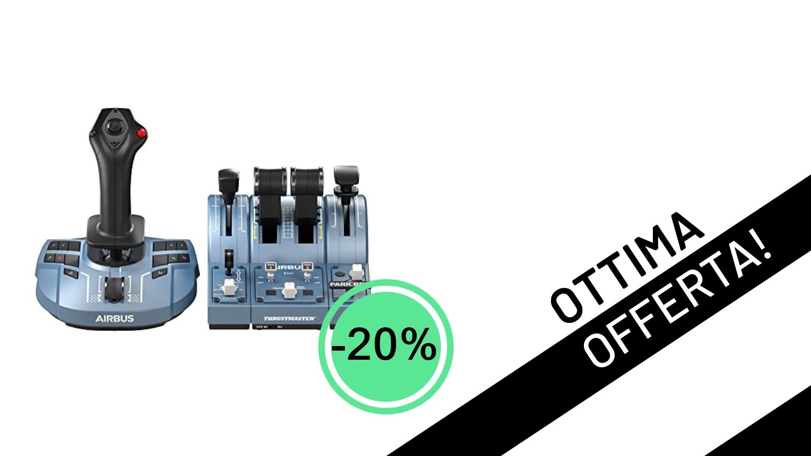 L'offerta che aspettavi: Thrustmaster TCA Captain Pack X Airbus Edition al -20% per Xbox e PC!