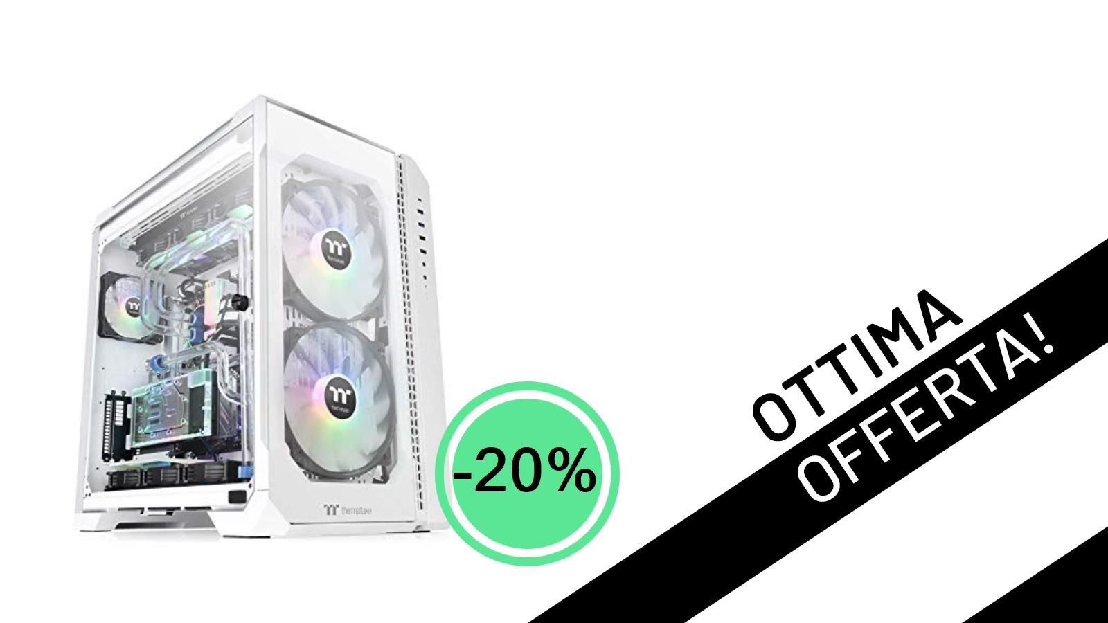 Offerta Imperdibile: Il Thermaltake View 51 TG ARGB Snow Gaming Case è Scontato del -20% a Soli 176,66€!