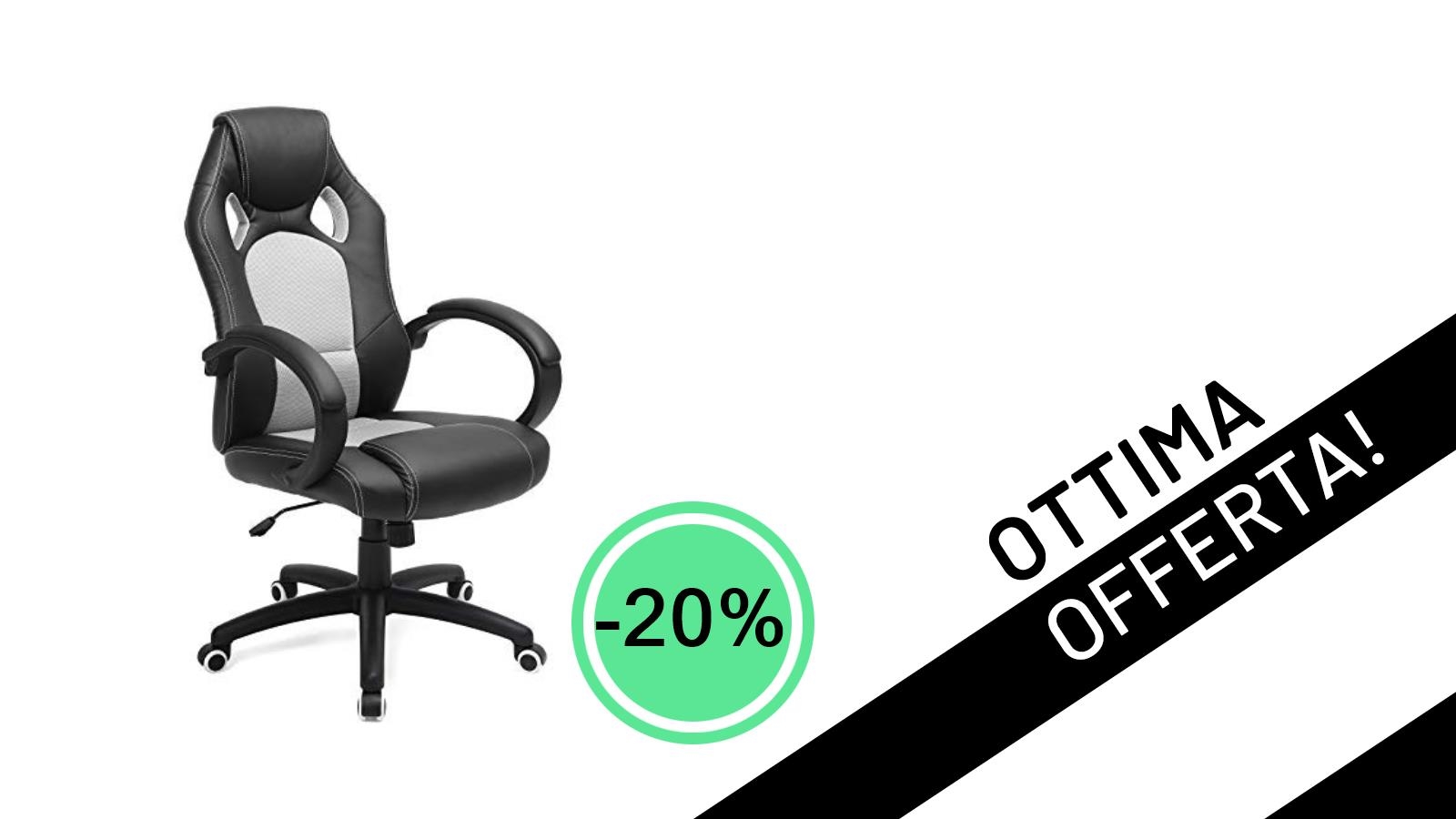 Sedia Gaming SONGMICS: L'Ergonomia Perfetta per le Tue Sessioni a Soli 89,99€ con il -20%!