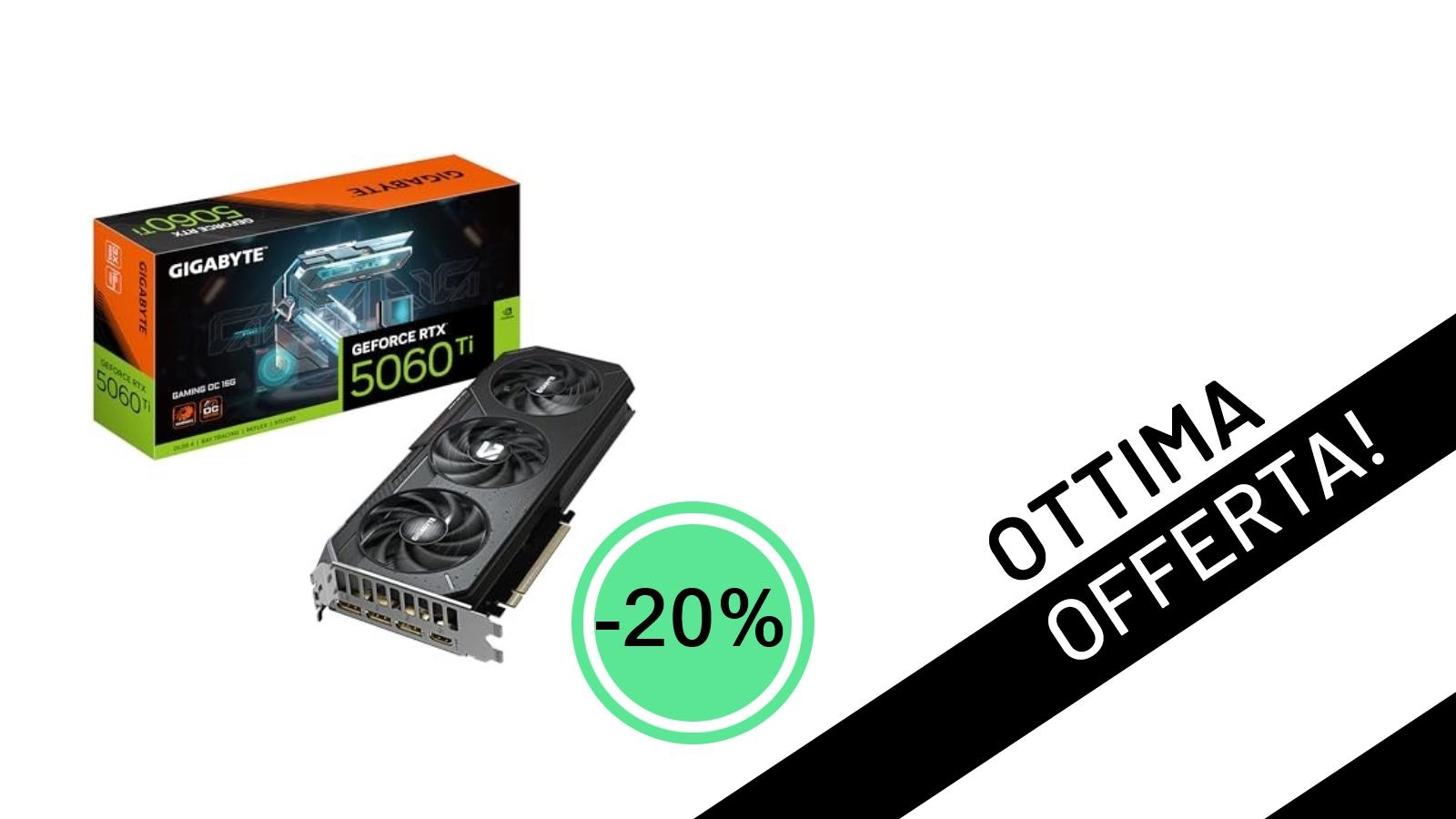 Performance da urlo e risparmio garantito: la Gigabyte RTX 5060 Ti GAMING OC a soli 549,00€!