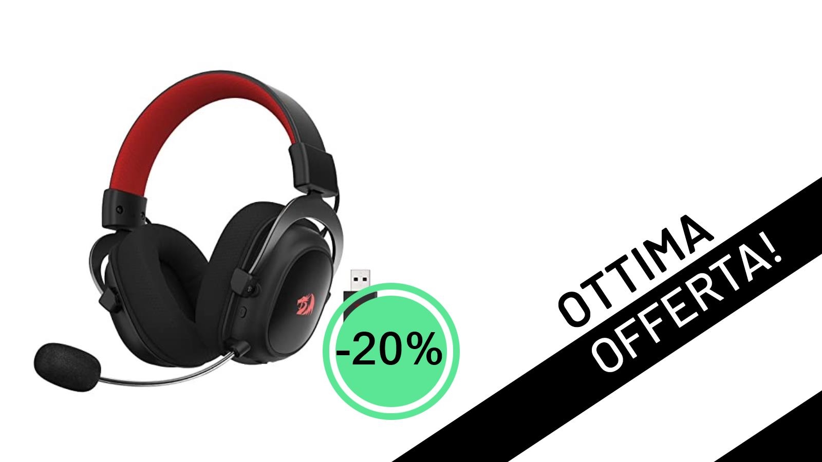 Immergiti nel gioco: le cuffie Redragon H510 Zeus-X RGB Wireless in offerta a soli 55,99€!