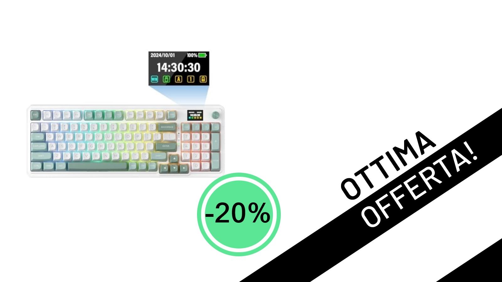 Offerta Imperdibile: La Tastiera Gaming Redragon K719 Wireless Gasket con Schermo Hype a un Prezzo Sbalorditivo!