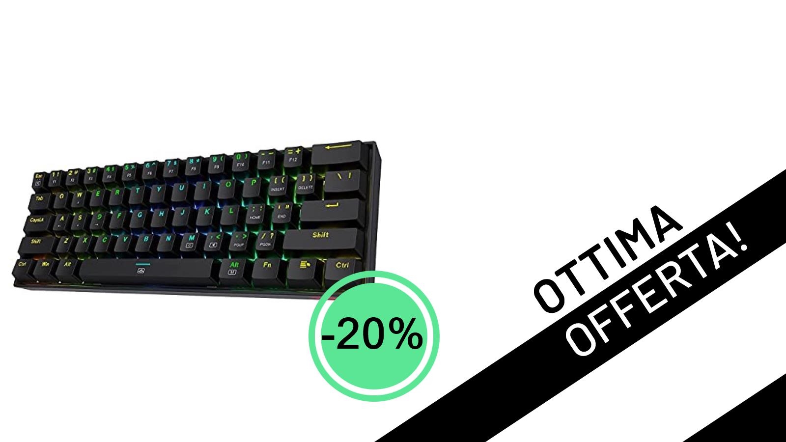 Offerta Esclusiva: La Tastiera Gaming Redragon K630 Dragonborn al 20% di Sconto!