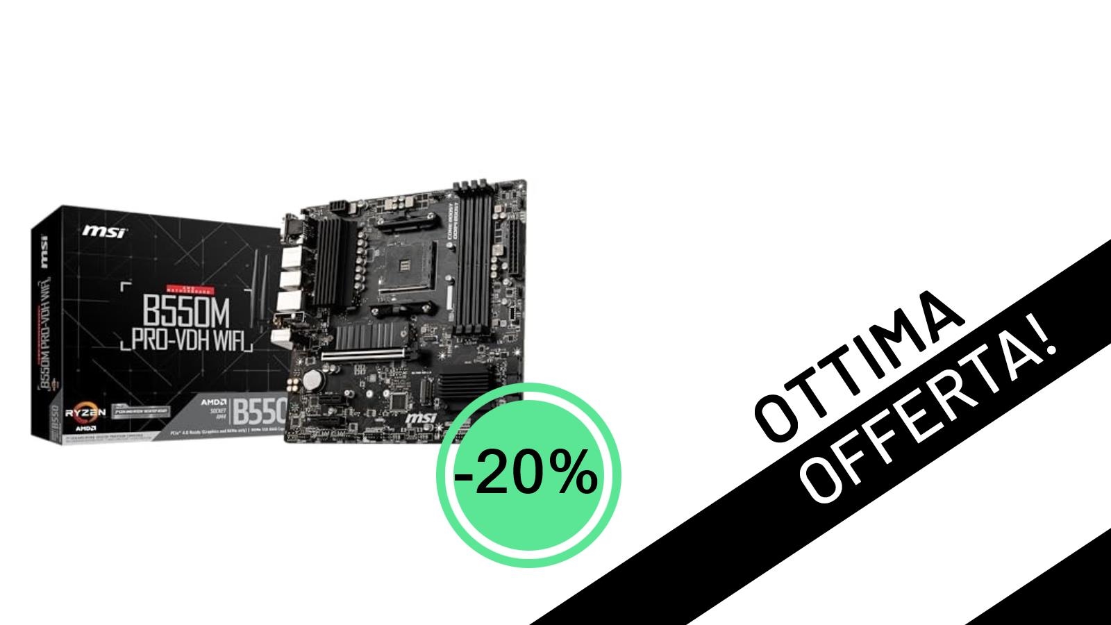 <strong>MSI B550M PRO-VDH WIFI</strong>: La Scheda Madre AM4 Imperdibile con il <strong>20% di Sconto a Soli 103,99€</strong>!
