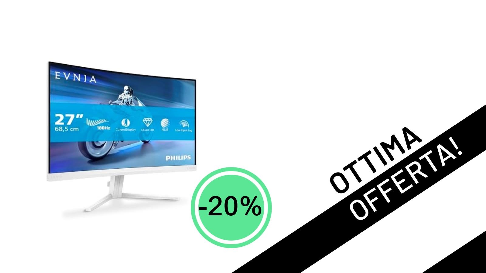 Philips Evnia 27M2C5501: Il Monitor Gaming Curvo QHD Scontato del 20% è un Affare Imperdibile!