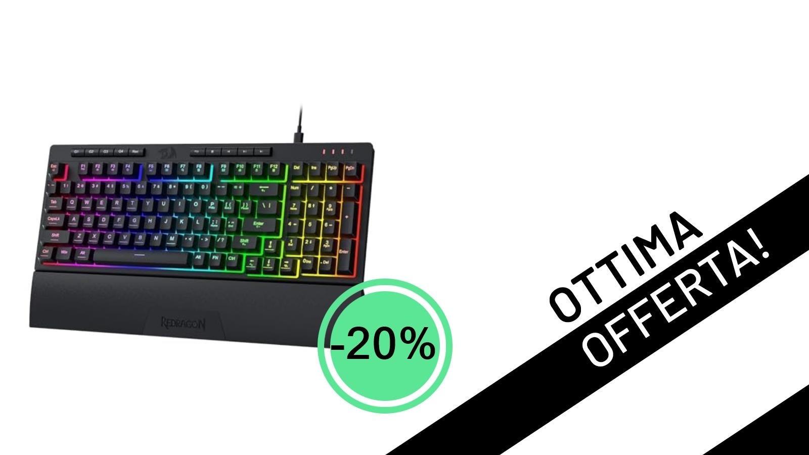 Redragon K515 RGB: La Tastiera Gaming con Sensazione Meccanica al Minimo Storico a Soli 35,99€!