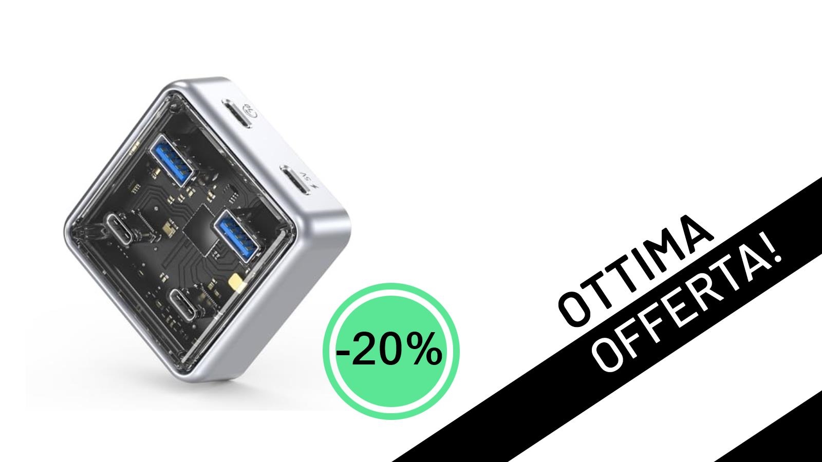 Offerta Imperdibile: L'Hub USB 3.2 ORICO da 10Gbps a soli 24,79€! Espandi la tua connettività con stile