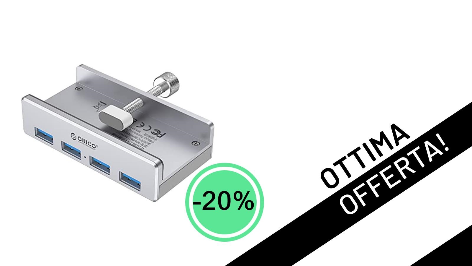Espandi le tue connessioni: L'ORICO Hub USB 3.0 in alluminio è in offerta lampo a soli 20,79€!