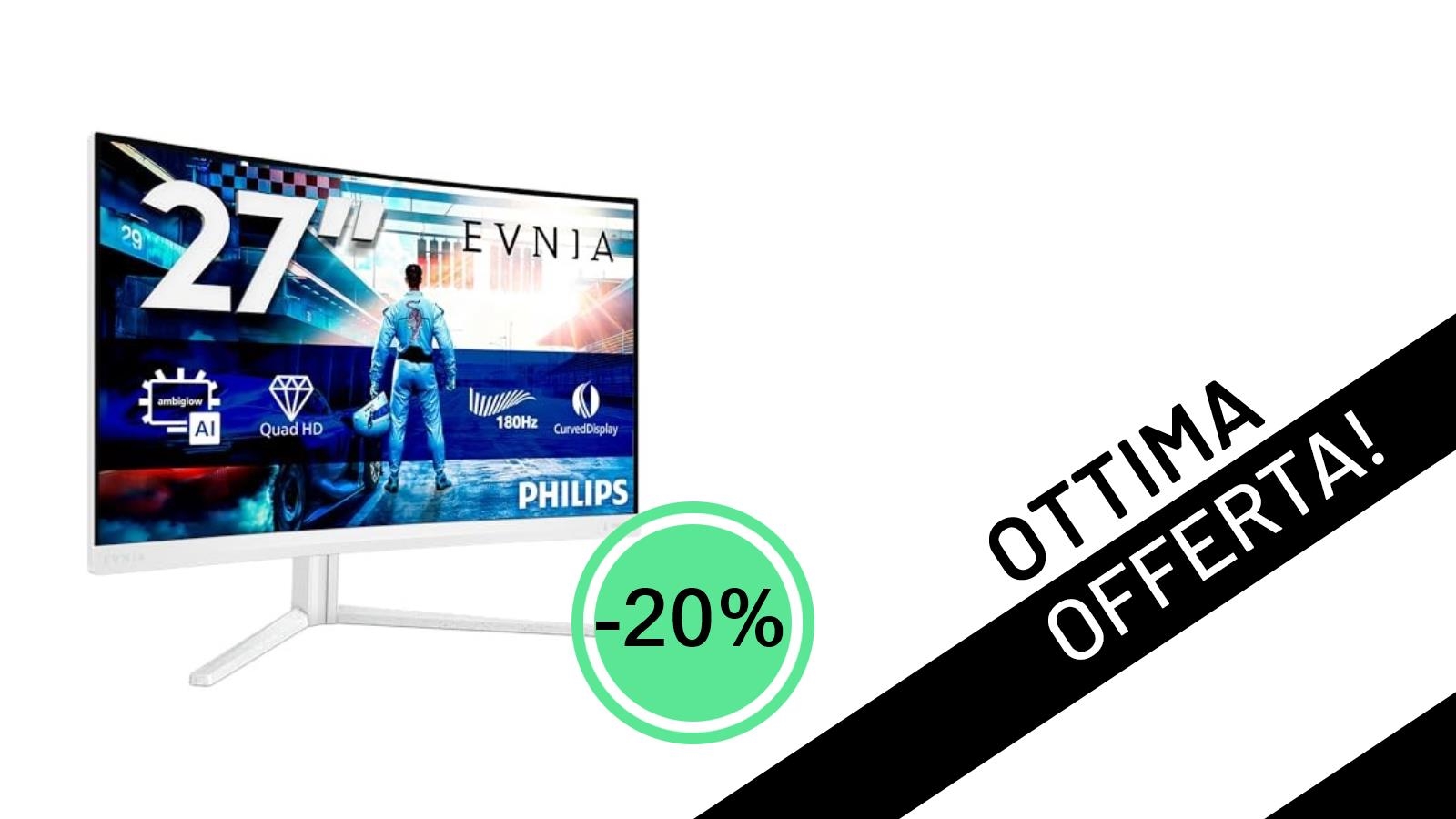 Philips Evnia 27M2C5501: Il Monitor Gaming Curvo QHD Scontato del 20% è un Affare Imperdibile!