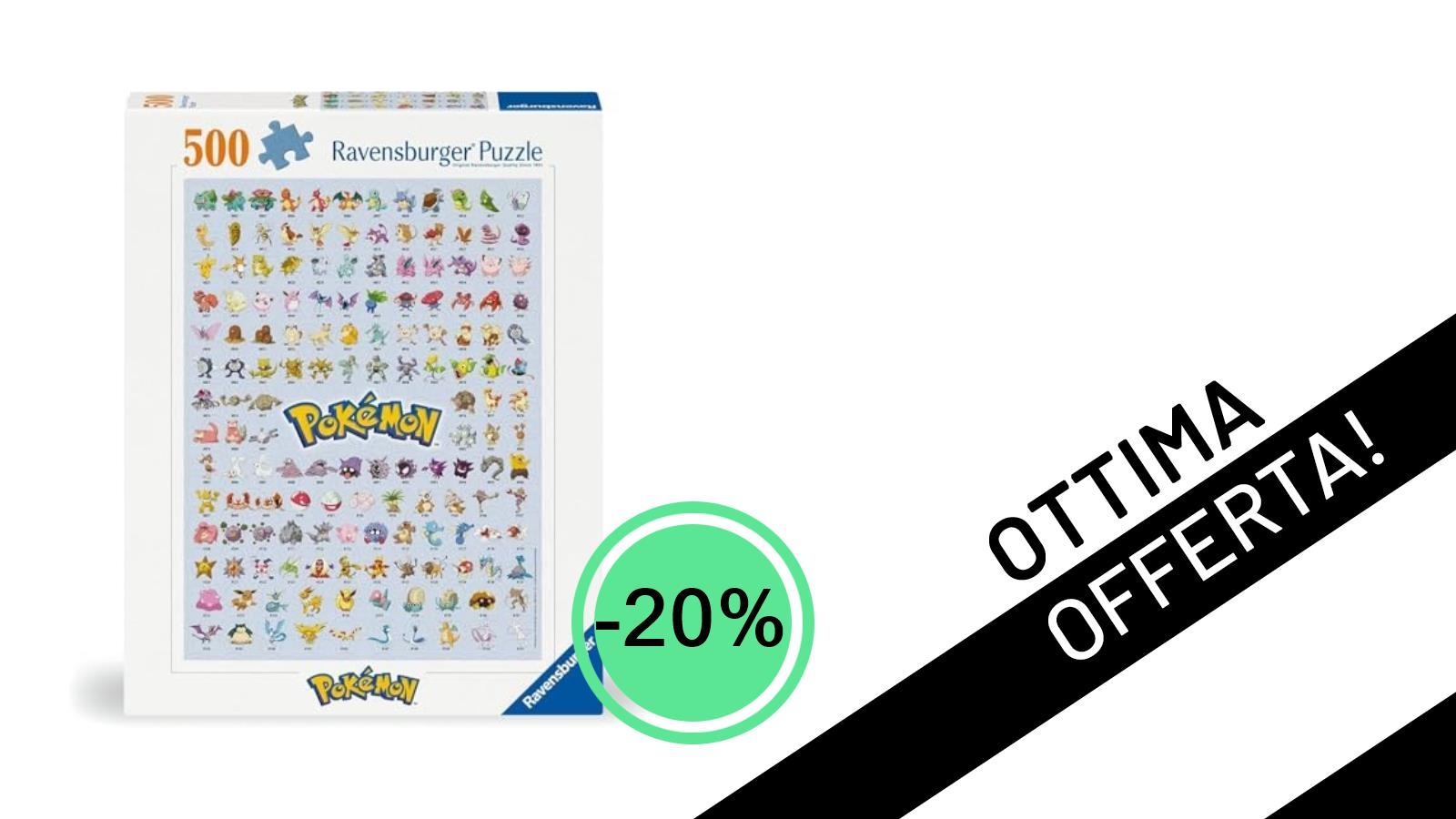 Cattura l'Offerta! Il Puzzle Pokémon Ravensburger da 500 Pezzi è Tuo a soli 7,98€!
