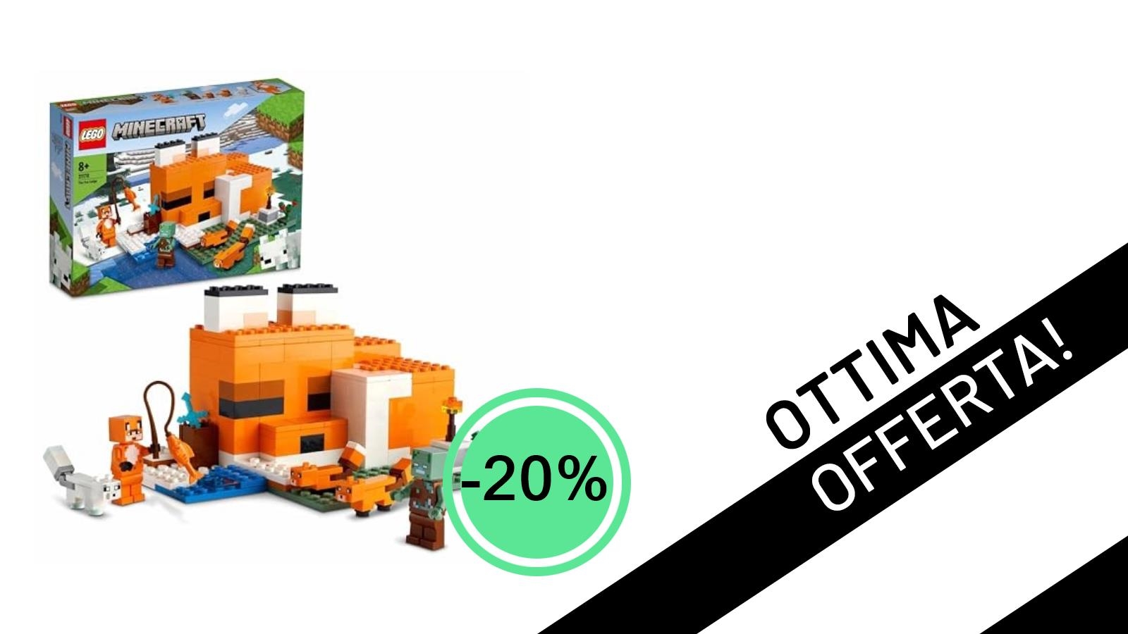 LEGO Minecraft: Il Capanno della Volpe Scontato del 20% – Un'Offerta Imperdibile per Fan e Collezionisti!