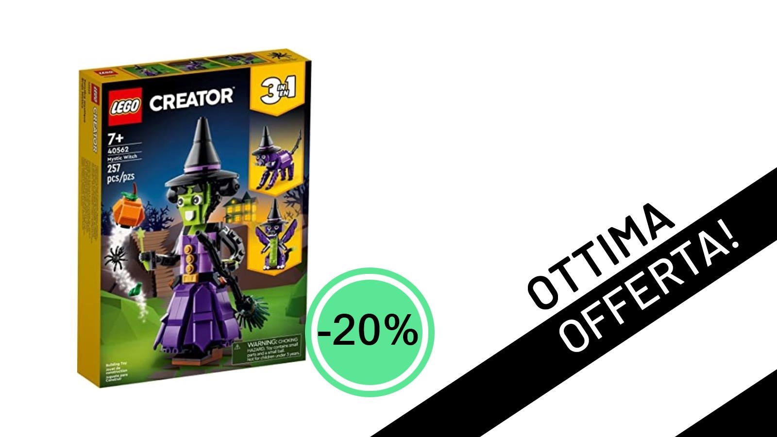 Affare Magico su LEGO! La Strega Mistica 3 in 1 a soli 36,99€ con il -20% di Sconto!