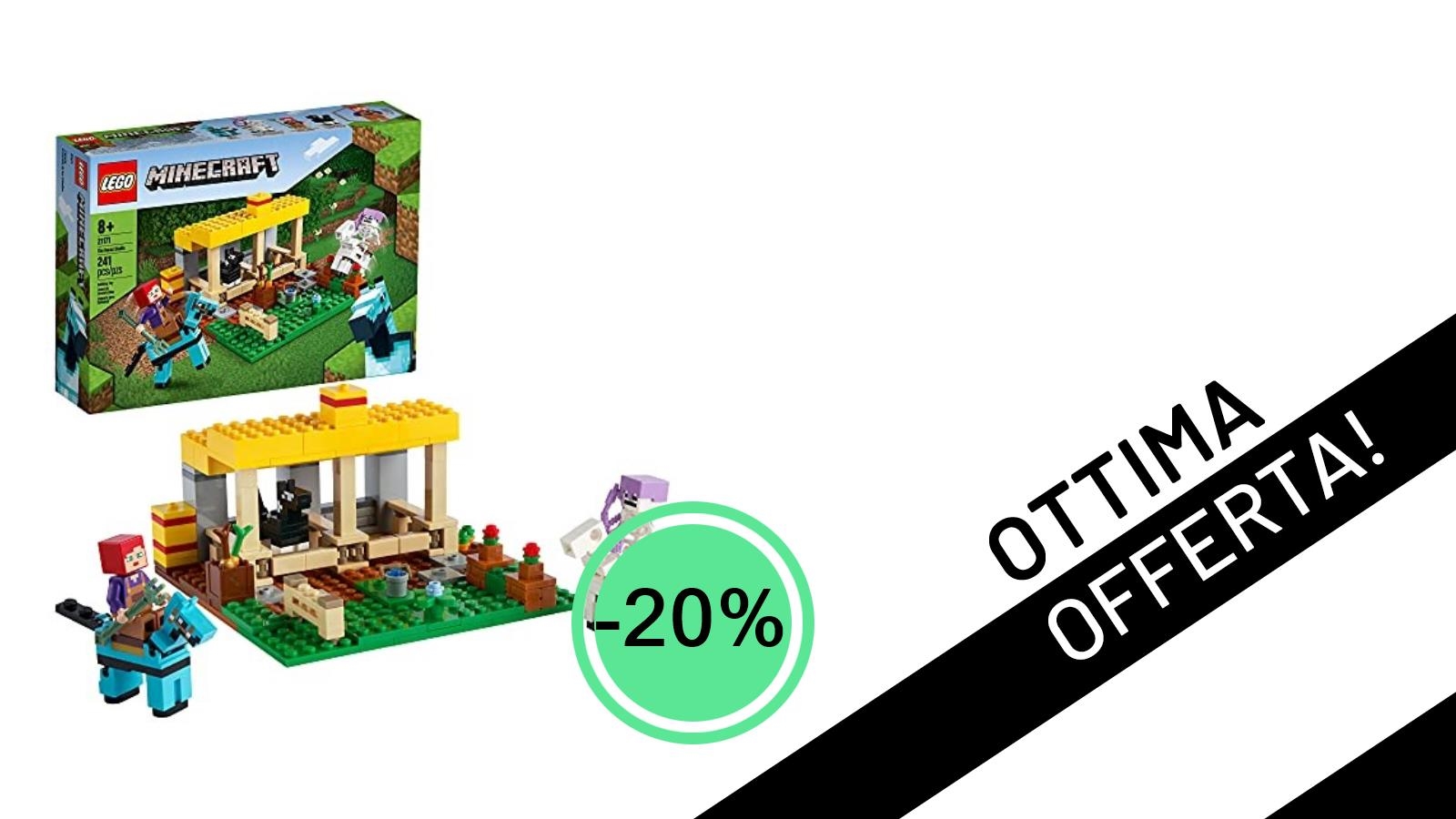 Offerta Imperdibile LEGO Minecraft: La Stalla dei Cavalli 21171 con il 20% di Sconto!