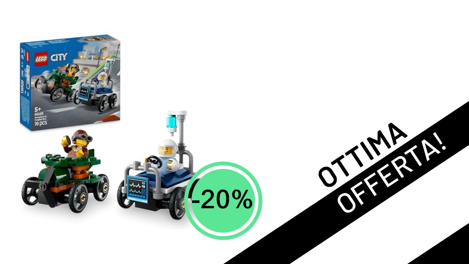 LEGO City: Un Aereo Contro un Letto d'Ospedale? L'Incredibile Pack Veicoli da Corsa in Offerta a Soli 7,99€!
