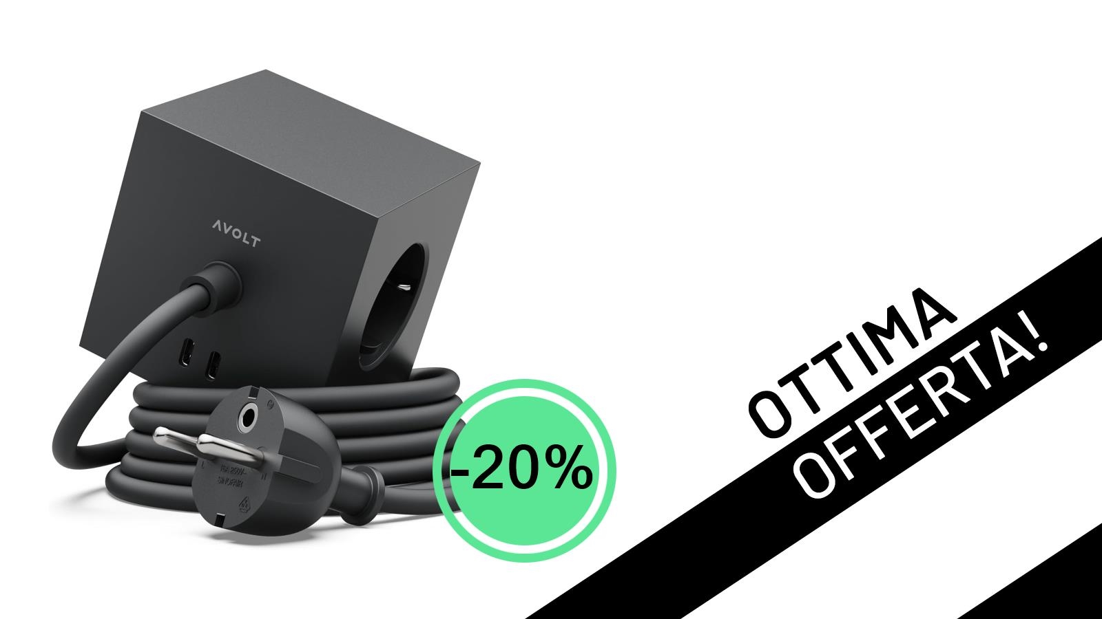 Avolt Ciabatta Multipresa Cubo: Design Magnetico e USB-C, ora al -20% a soli 56€!