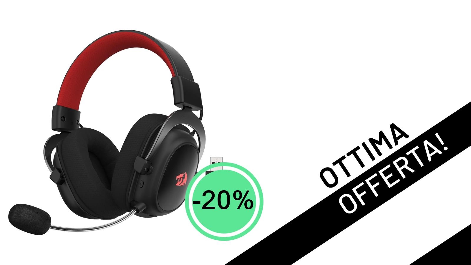 Immergiti nel gioco: le cuffie Redragon H510 Zeus-X RGB Wireless in offerta a soli 55,99€!