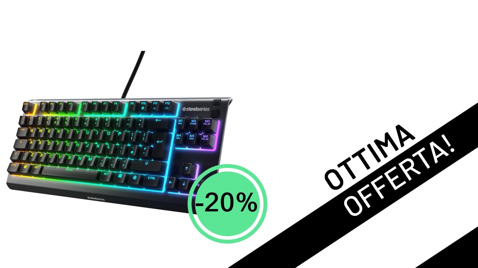 SteelSeries Apex 3 TKL: la tastiera da gaming compatta dei tuoi sogni, ora al -20%!