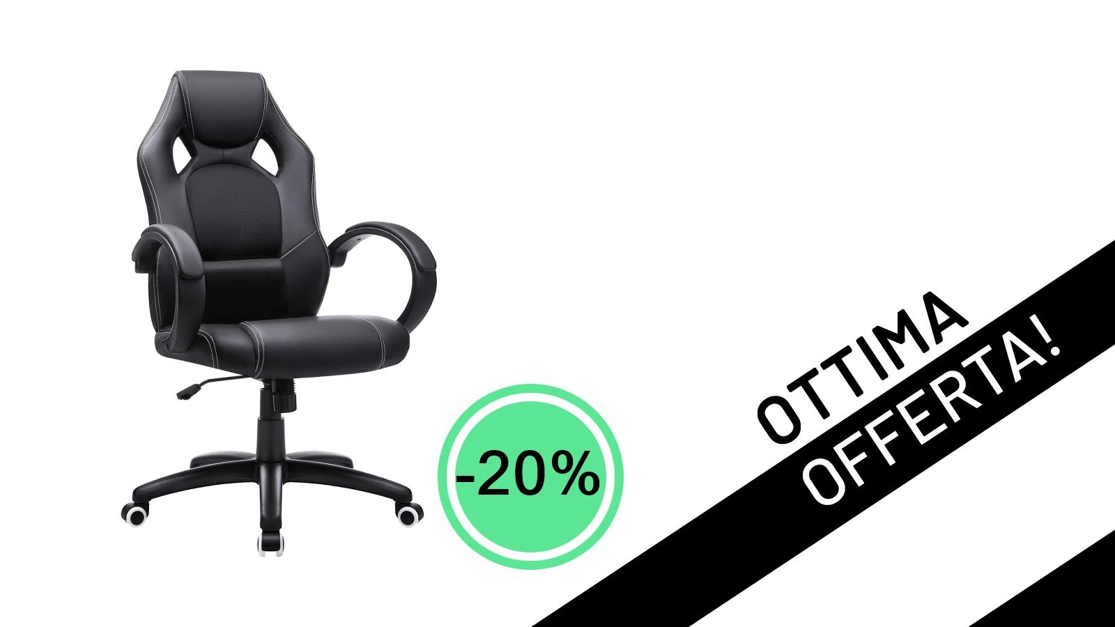 Offerta Imperdibile: La Sedia Gaming SONGMICS OBG56B al 20% di Sconto, solo 79,99€!
