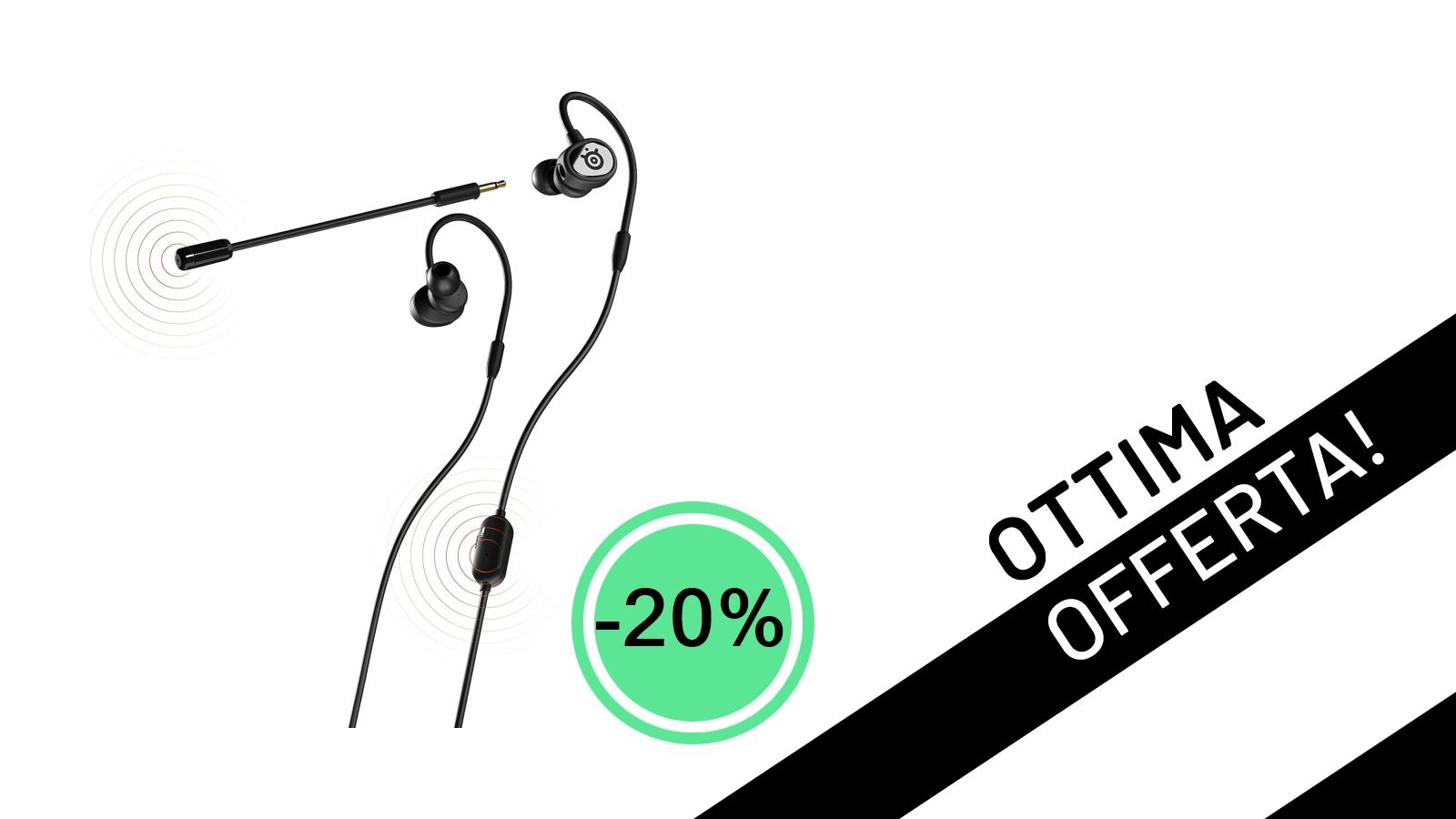 SteelSeries Tusq: Le Cuffie In-Ear Gaming per Mobile al 20% di Sconto, un Affare Imperdibile!