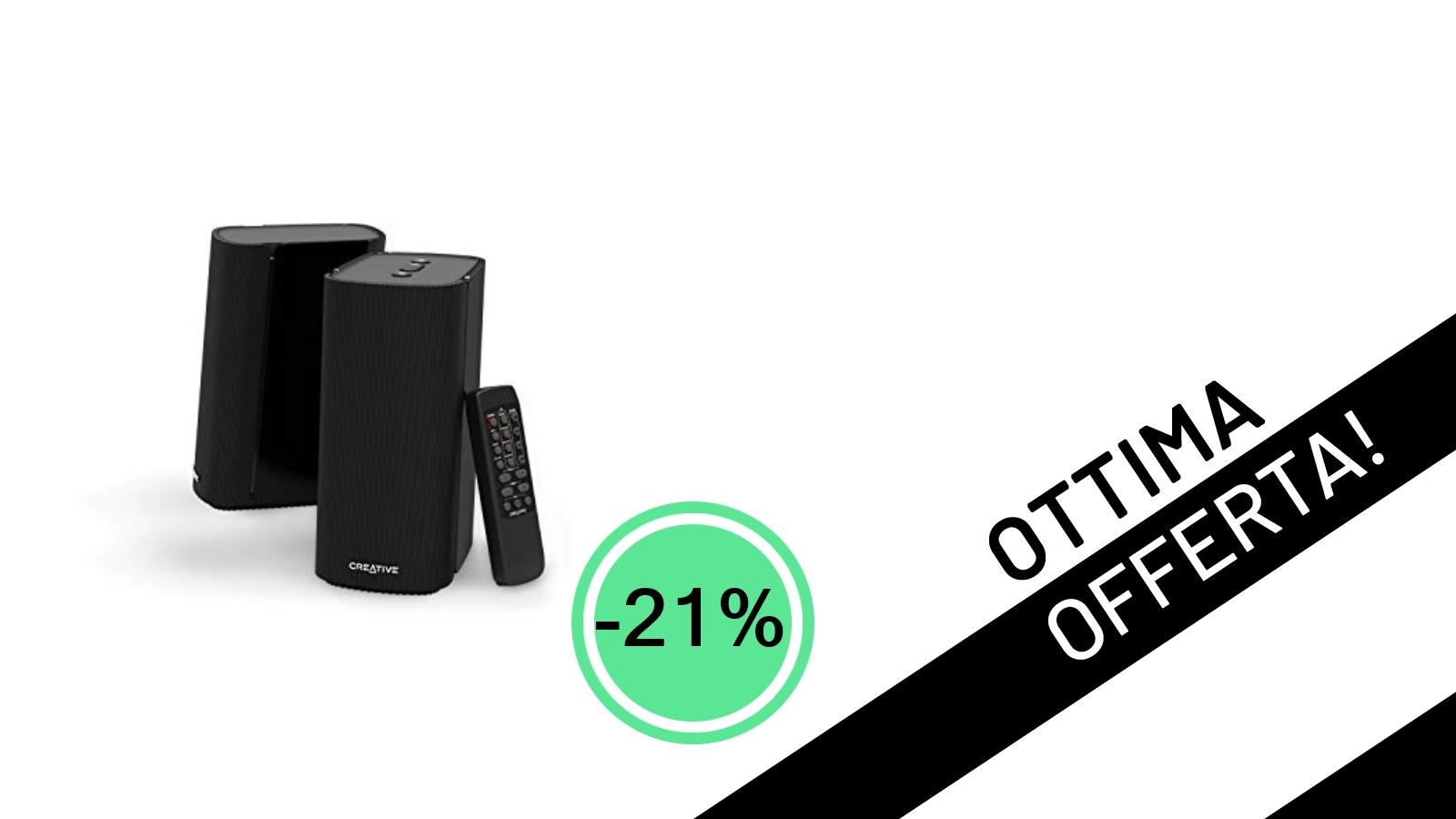 Offerta Imperdibile: Le Creative T100 Hi-Fi 2.0 con 80W di Potenza a Soli 79,17€!