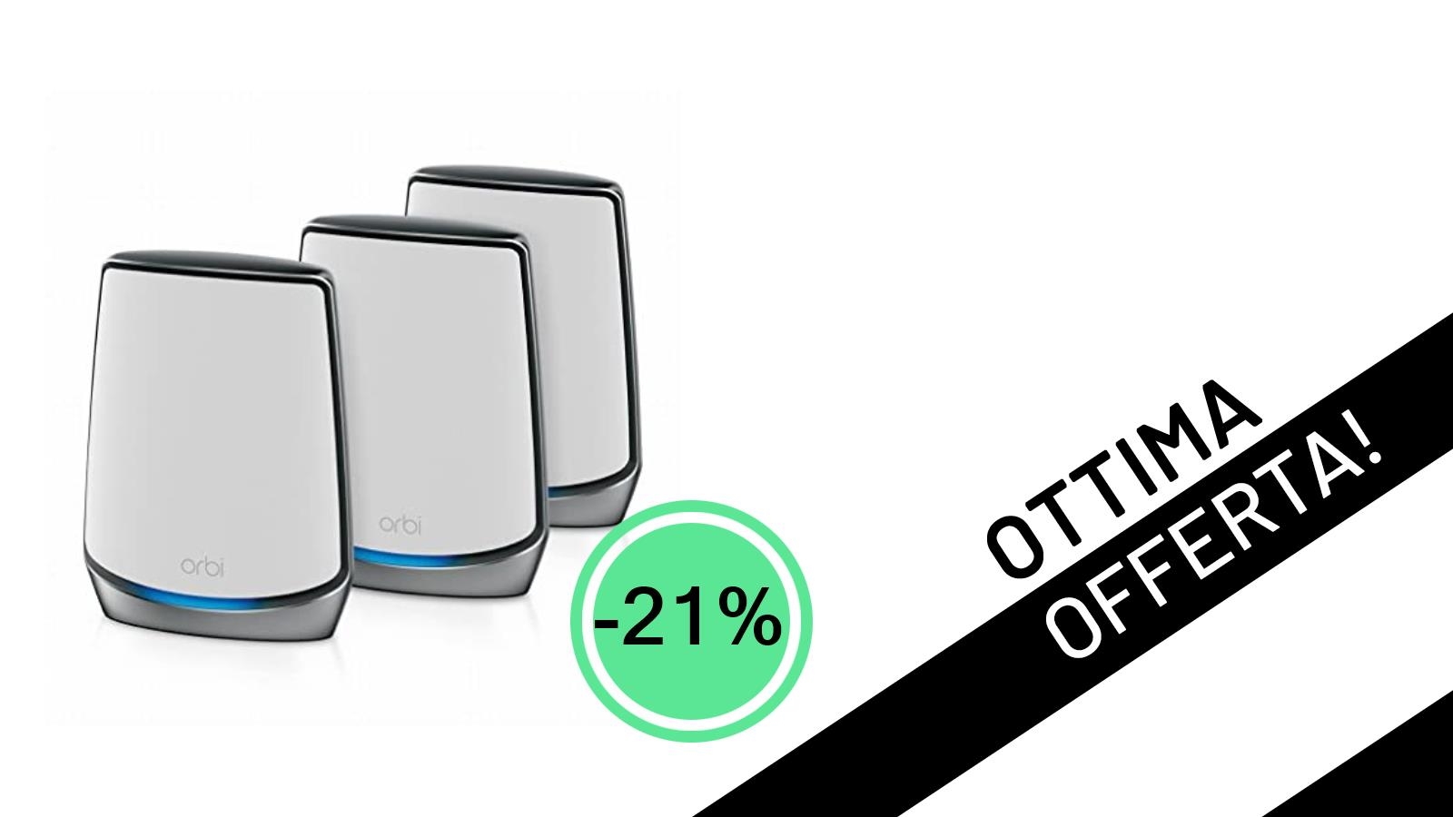 NETGEAR Orbi WiFi 6 (RBK853): L'eccellenza della rete Mesh con uno sconto del 21%