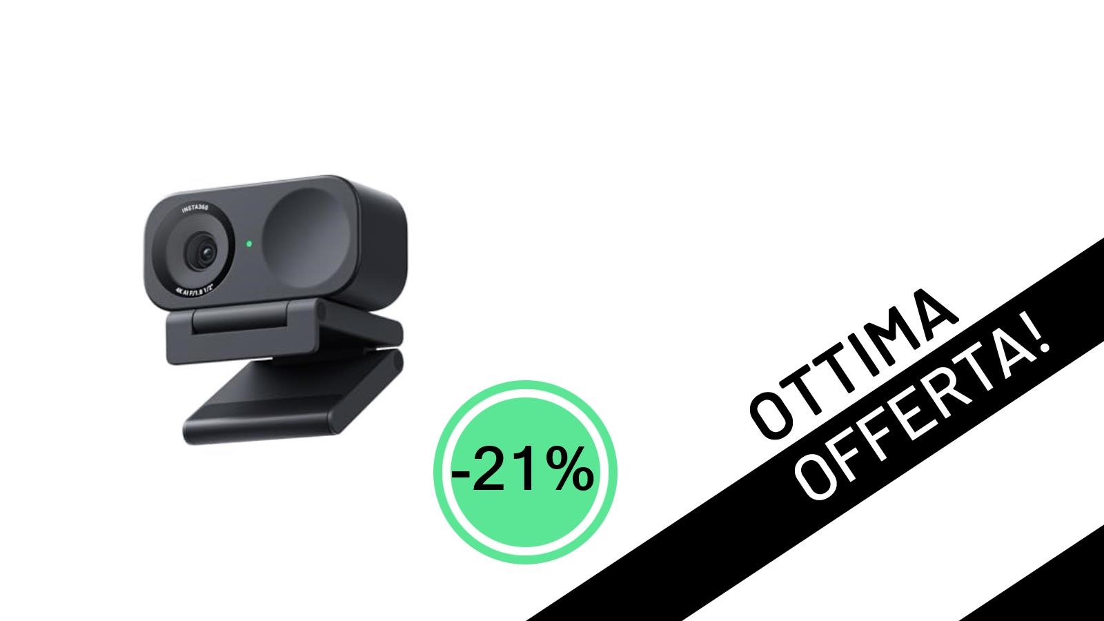 Insta360 Link 2C: La Webcam 4K Intelligente con Sconto del 21% a soli 135€!