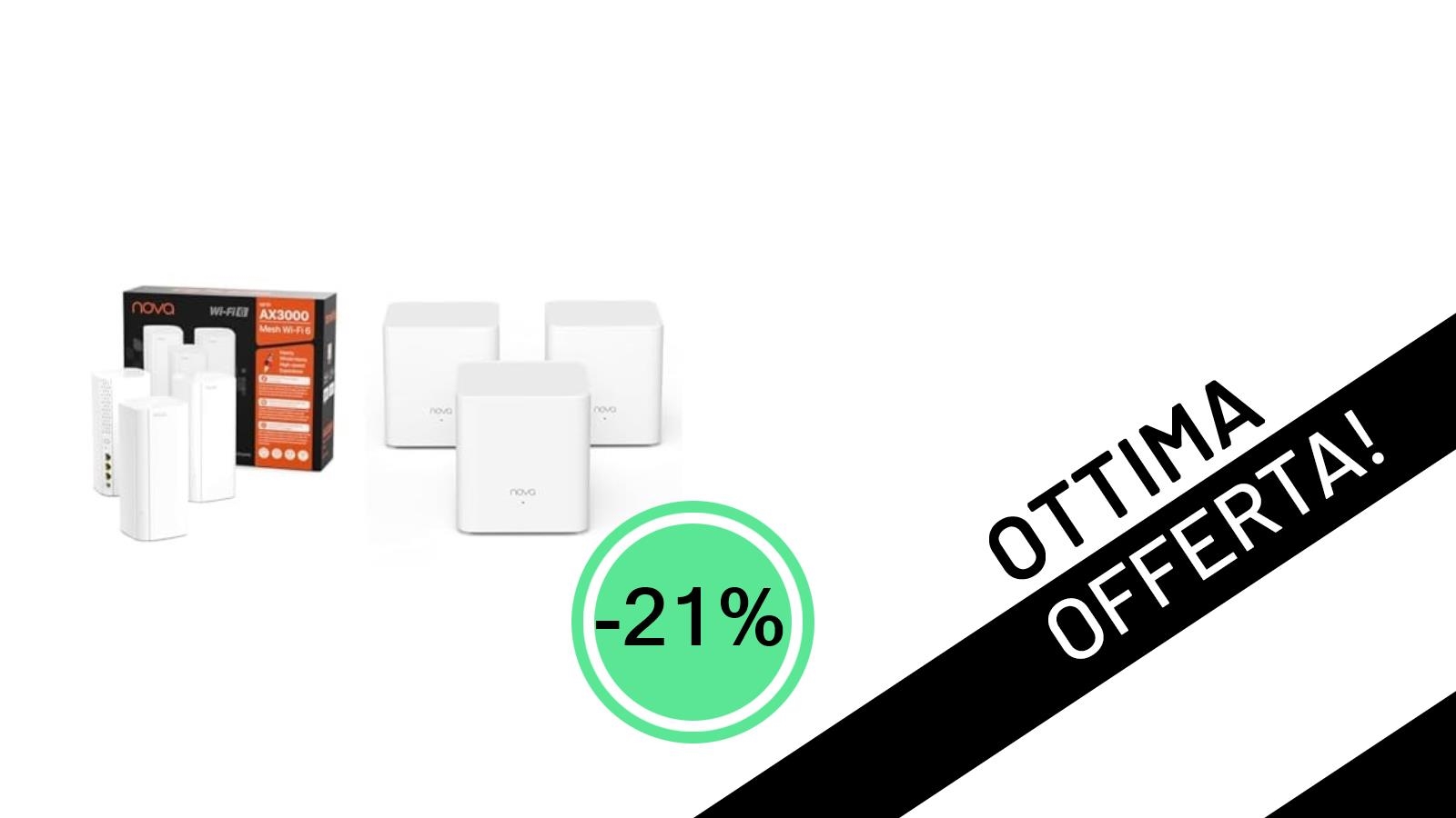 Offerta Imperdibile: Rivoluziona il Tuo Wi-Fi con il Sistema Mesh Tenda Nova AX3000/AX1500 a un Prezzo Sbalorditivo!