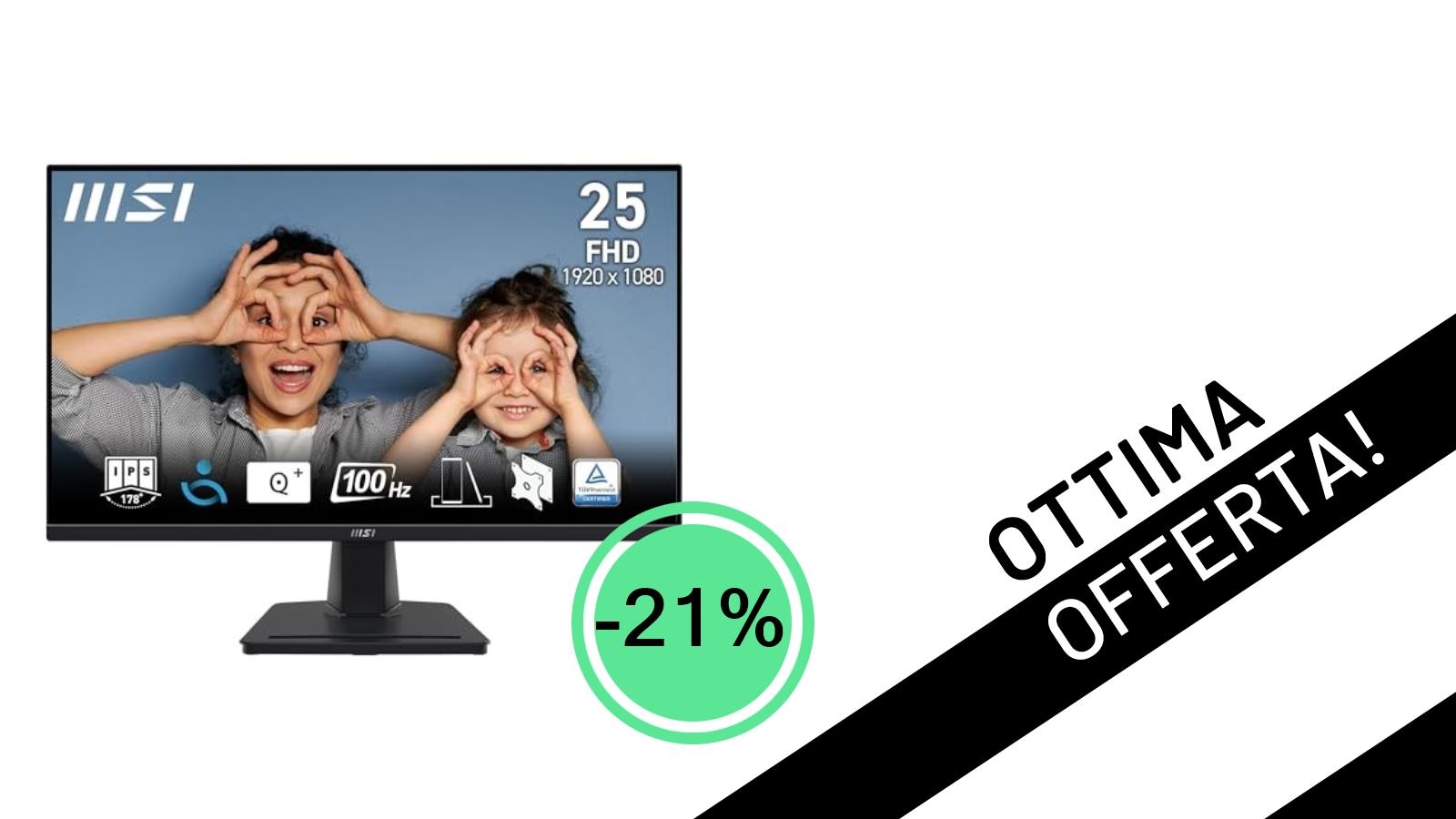 Monitor MSI PRO MP252: L'Affare Imperdibile per un'Esperienza Visiva al Top a Soli 78,74€!
