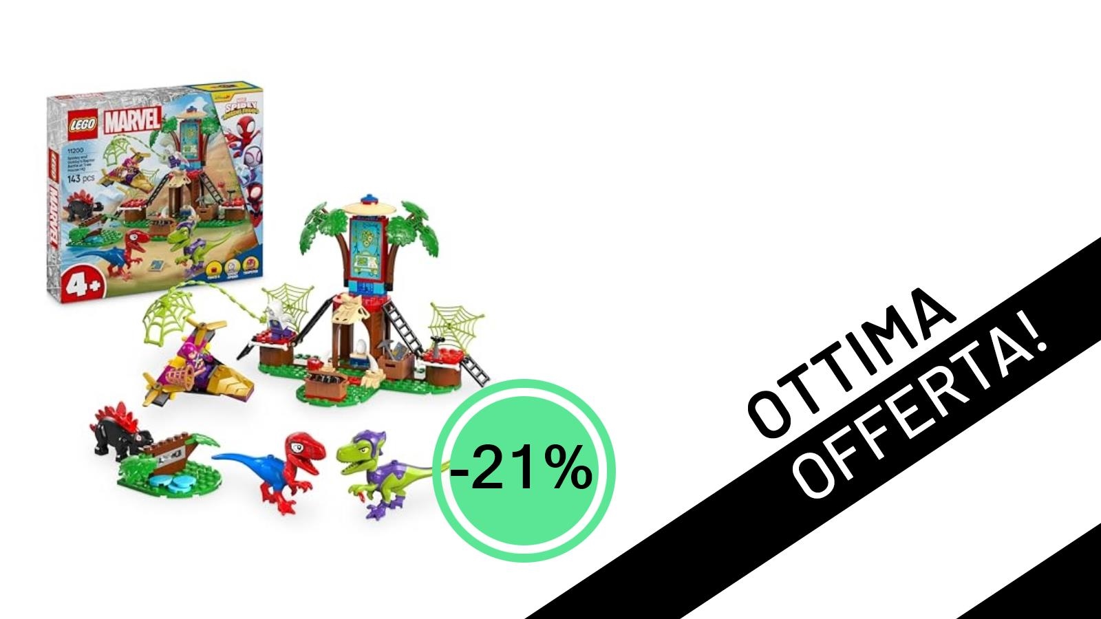 LEGO Marvel: La Battaglia con il Raptor al Quartier Generale di Spider-Man in Offerta al -21%!