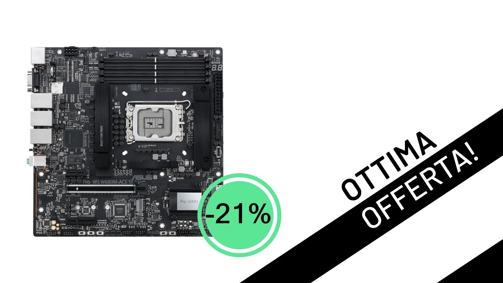 L'ASUS PRO WS W680M-ACE SE: la scheda madre Micro ATX dei sogni con uno sconto imperdibile del 21%