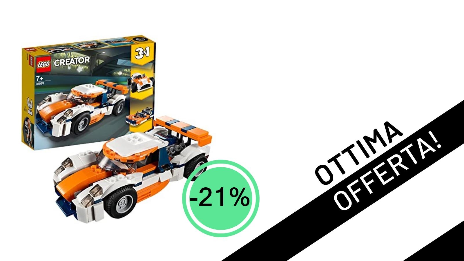 Velocità e Risparmio: LEGO 31089 Creator Auto da Corsa in Offerta Esclusiva a 27€!
