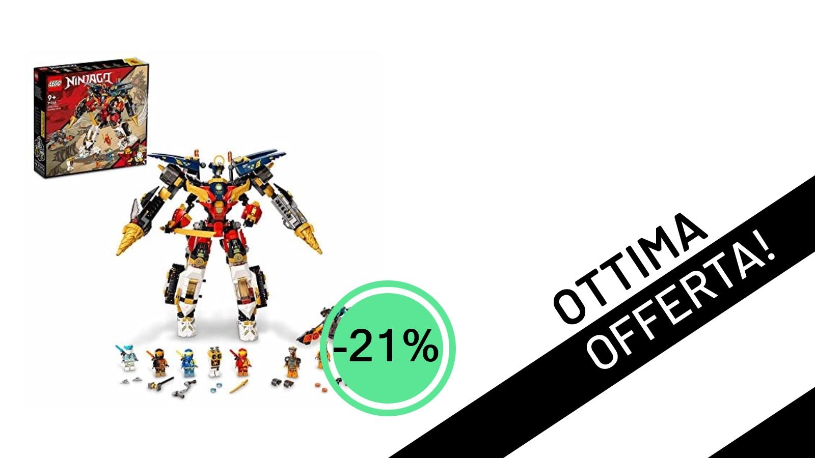 LEGO NINJAGO: Il Mech Ultra Combo Ninja 4 in 1 al Minimo Storico con uno Sconto del 21%!
