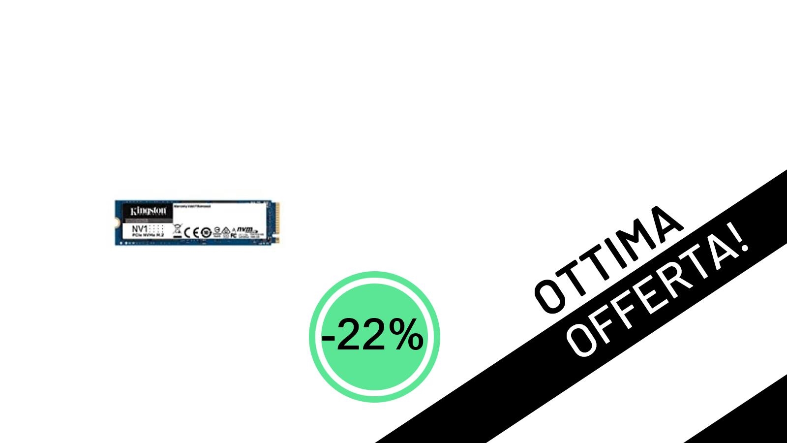 Velocità e Spazio a Prezzo Incredibile: SSD Kingston NV1 da 2TB in Offerta a 197,67€!
