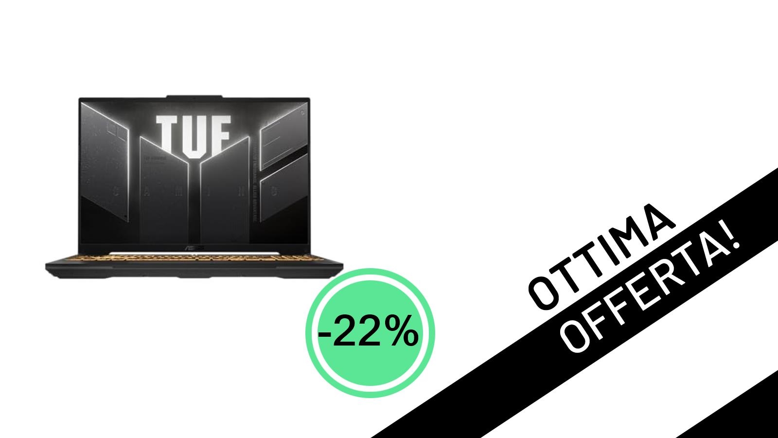 ASUS TUF Gaming F16: Potenza da Gaming a un Prezzo Incredibile con Sconto del 22%!